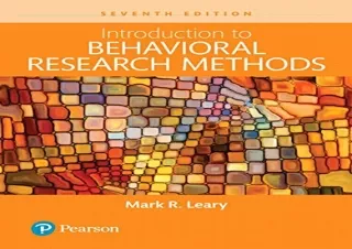 Download  [PDF]  Introduction to Behavioral Research Methods -- s