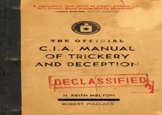 Download  [PDF]  The Official CIA Manual of Trickery and Deceptio