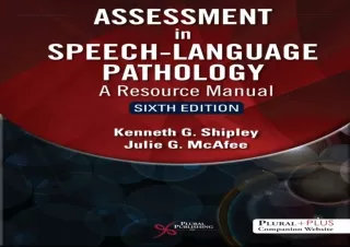 get [PDF] Download Assessment in Speech-Language Pathology (A Res