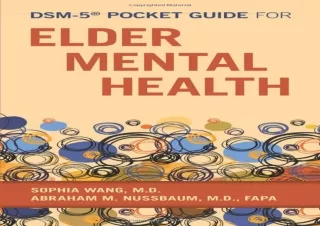 [READ DOWNLOAD]  DSM-5 Pocket Guide for Elder Mental Health