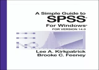 [PDF] DOWNLOAD  A Simple Guide to SPSS, Version 14.0