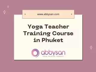 Yoga Teacher Training Course in Phuket