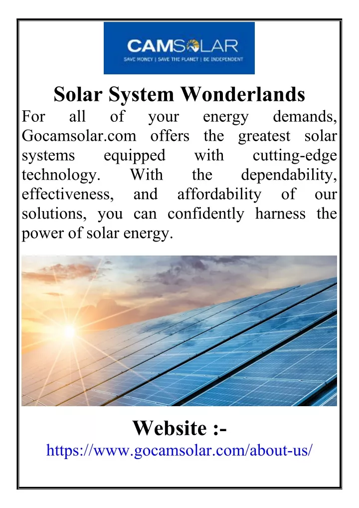 solar system wonderlands all of your gocamsolar