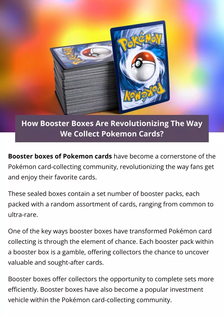 how booster boxes are revolutionizing