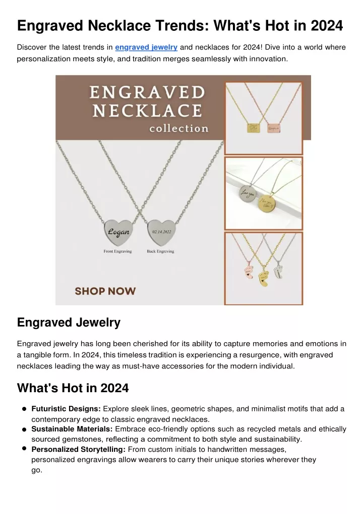engraved necklace trends what s hot in 2024