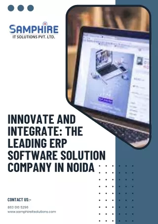 Innovate and Integrate The Leading ERP Software Solution Company in Noida