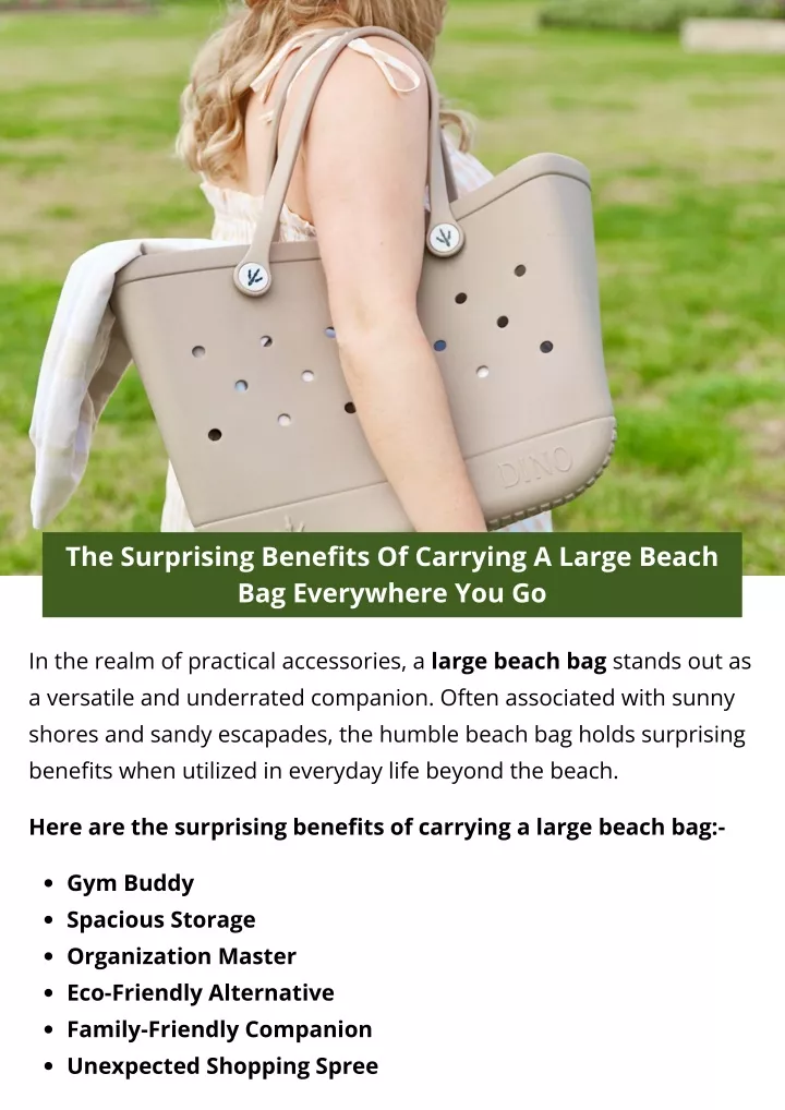 the surprising benefits of carrying a large beach