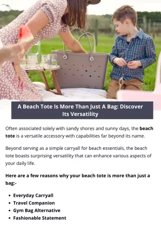 a beach tote is more than just a bag discover
