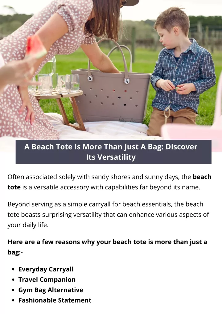 a beach tote is more than just a bag discover