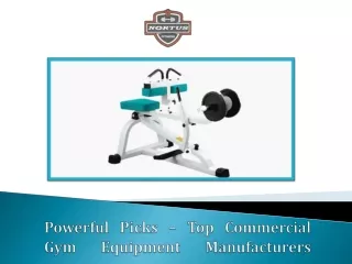 Powerful Picks – Top Commercial Gym Equipment Manufacturers