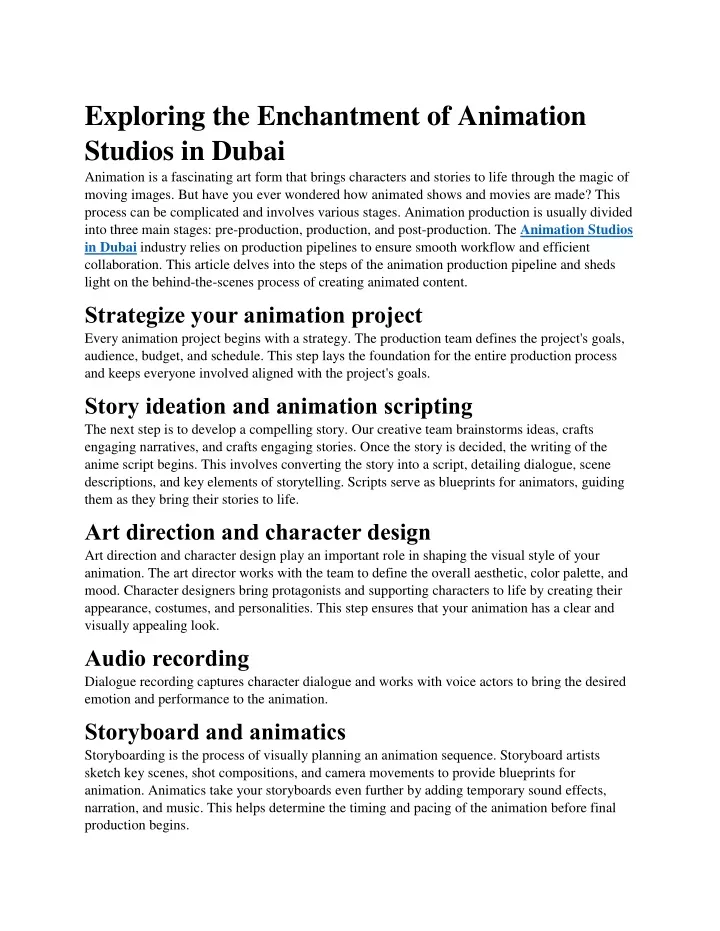 exploring the enchantment of animation studios