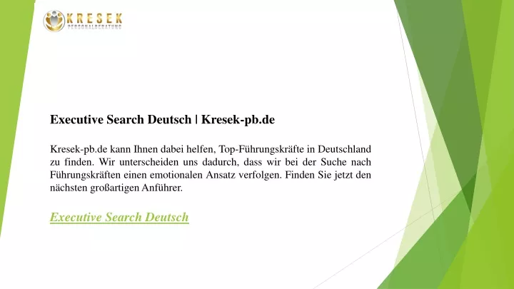 executive search deutsch kresek pb de kresek