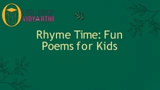English  fun poems for  kids