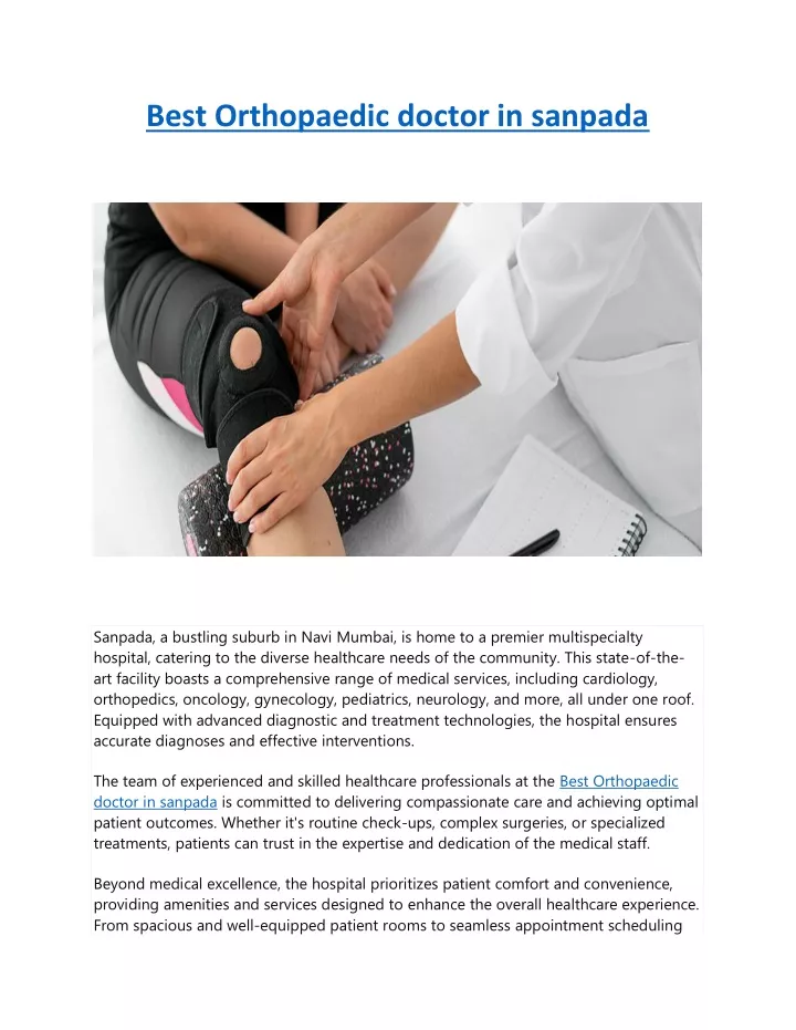 best orthopaedic doctor in sanpada