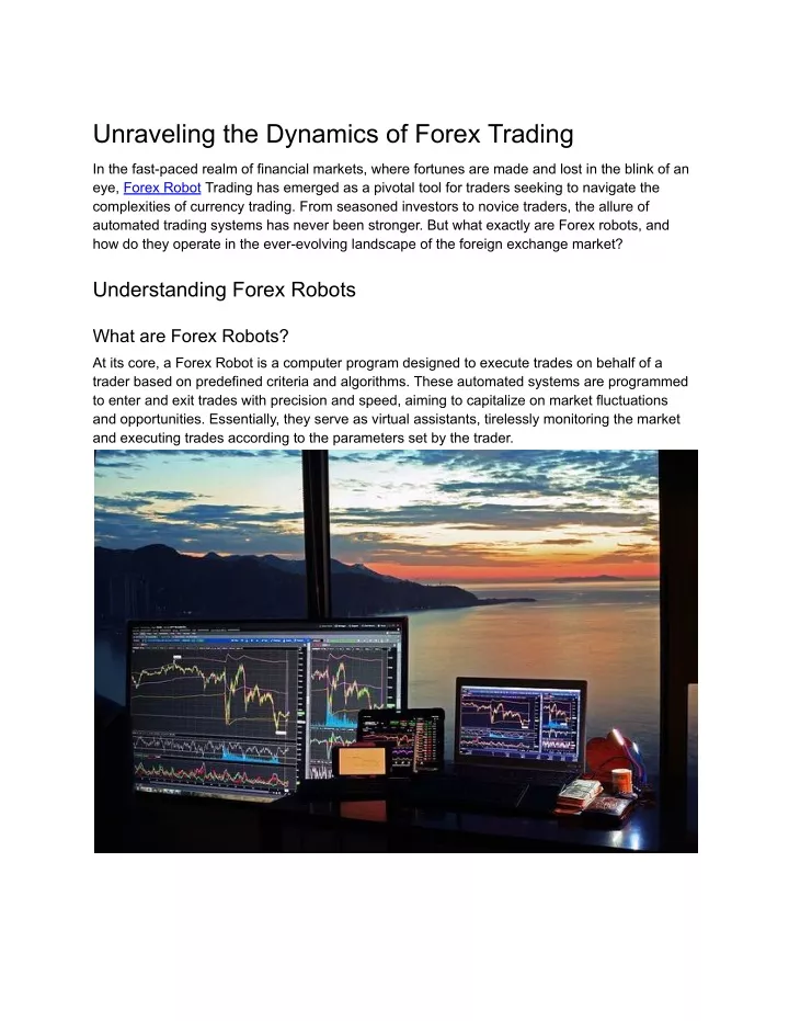 unraveling the dynamics of forex trading