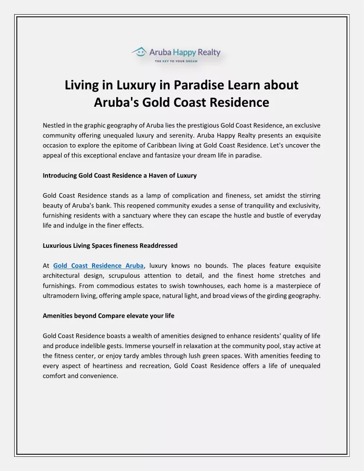 living in luxury in paradise learn about aruba