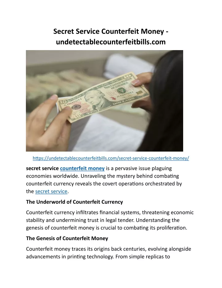 secret service counterfeit money