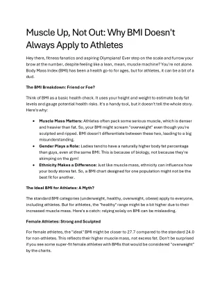 BMI for Athletes
