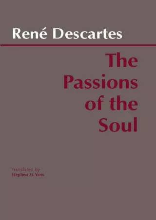 ⚡Read✔[PDF]  The Passions of the Soul: Les Passions De l'Âme