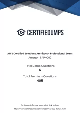 Mastering AWS Solutions Architect Professional with Certifiedumps : SAP-C02 Exam