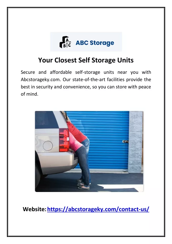 your closest self storage units
