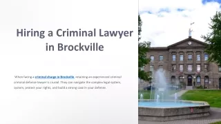 Hiring a Criminal Lawyer in Brockville