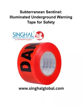 Safety First: Gas Pipeline Underground Warning Tape