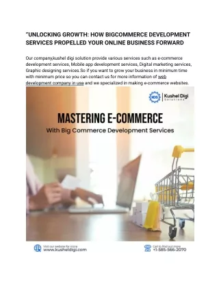 ‘’UNLOCKING GROWTH_ HOW BIGCOMMERCE DEVELOPMENT SERVICES PROPELLED YOUR ONLINE BUSINESS FORWARD