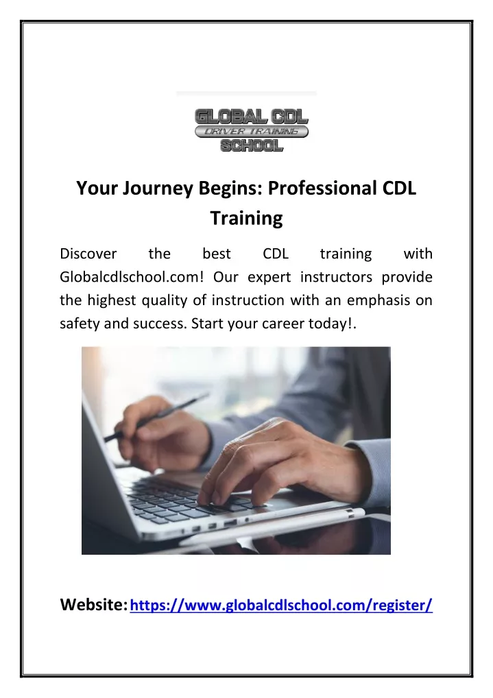 your journey begins professional cdl training