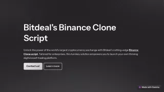 Bitdeals-Binance-Clone-Script