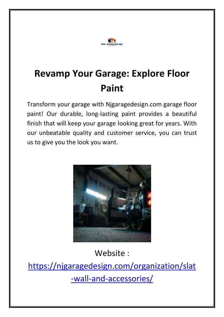 revamp your garage explore floor paint