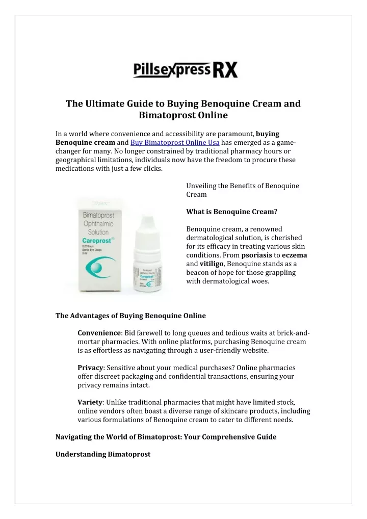 the ultimate guide to buying benoquine cream