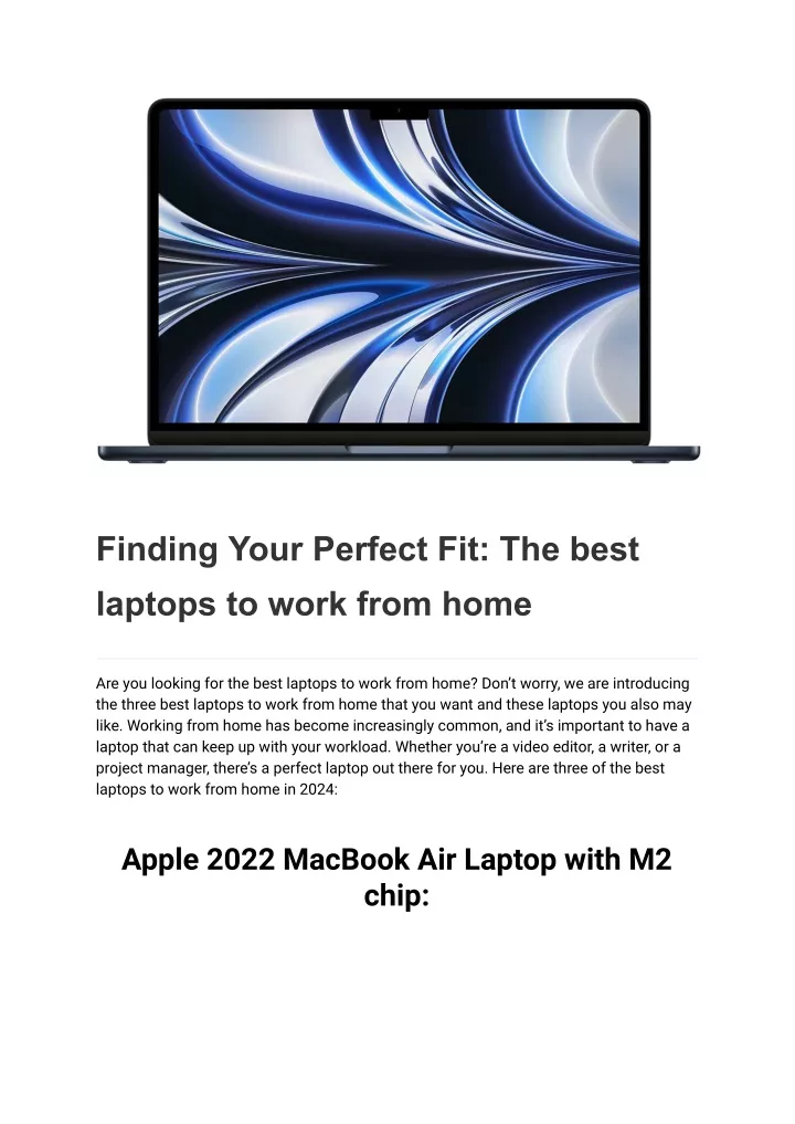 finding your perfect fit the best laptops to work