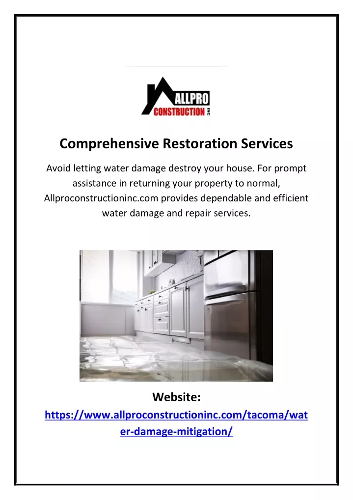 comprehensive restoration services