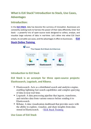 ELK Stack Online Training  - ELK Stack Training