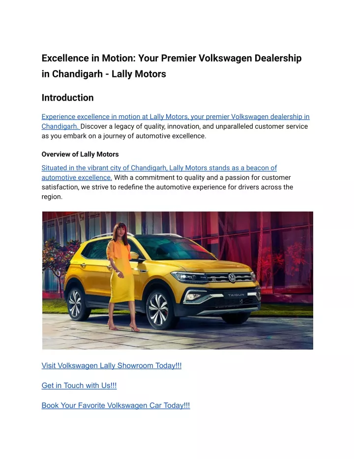 excellence in motion your premier volkswagen