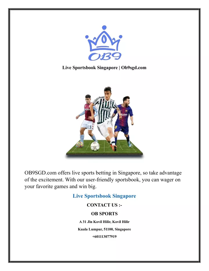 live sportsbook singapore ob9sgd com