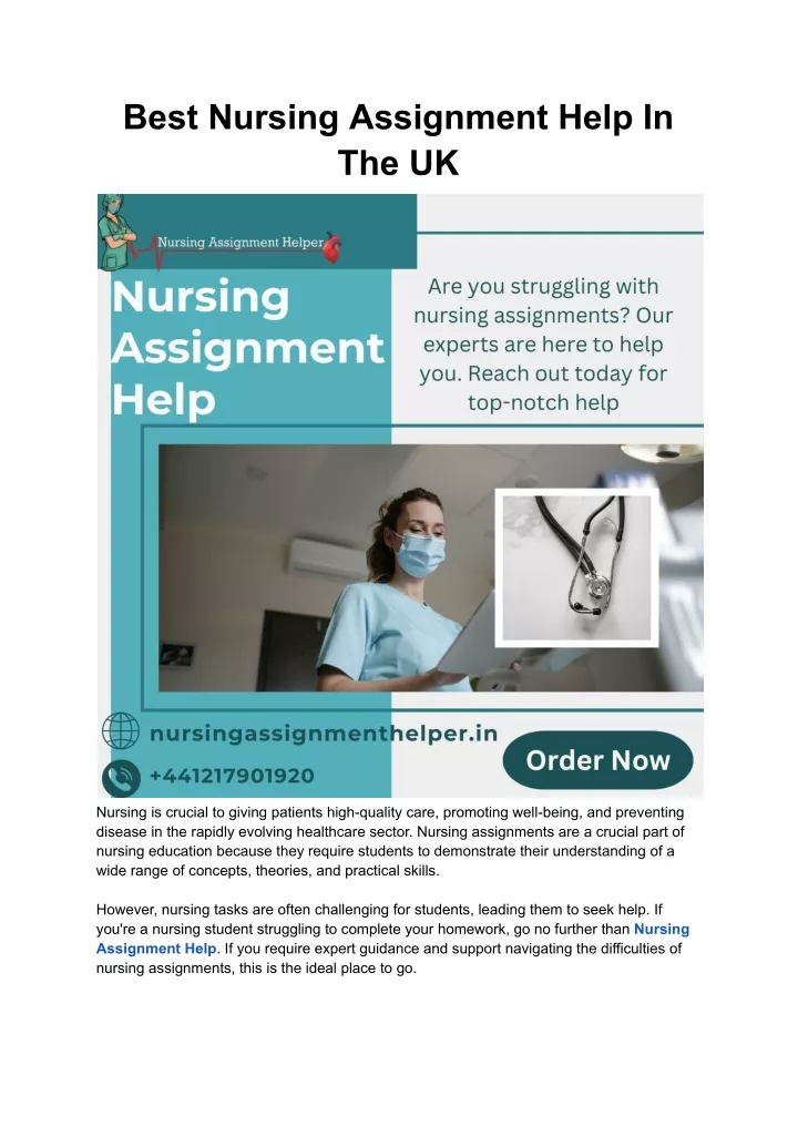 best nursing assignment help in the uk