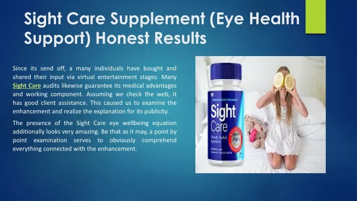 sight care supplement eye health support honest