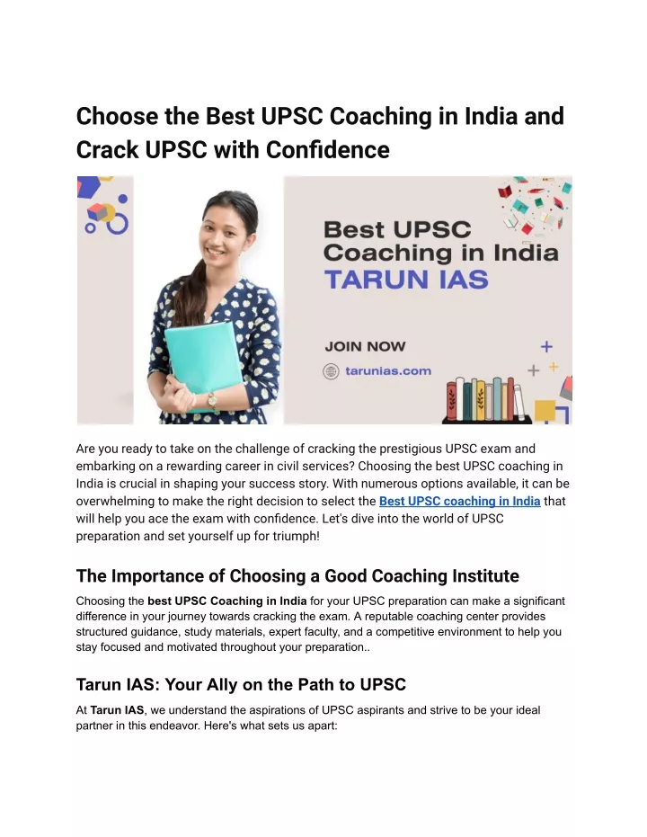 choose the best upsc coaching in india and crack