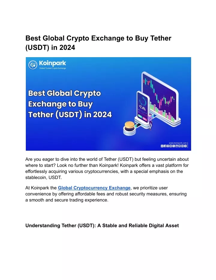 best global crypto exchange to buy tether usdt