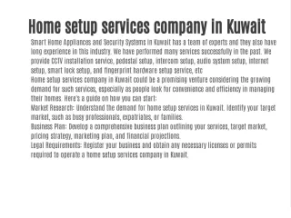 home setup services company in kuwait smart home