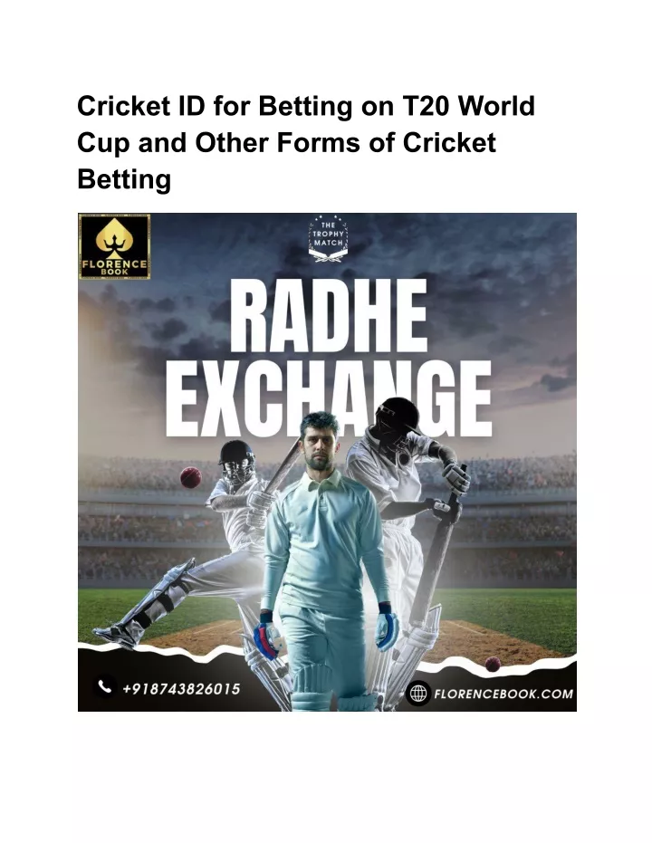 cricket id for betting on t20 world cup and other