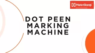 Dot Peen Marking Machine