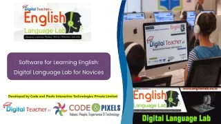 Software for Learning English Digital Language Lab for Novices