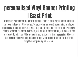 personalized Vinyl Banner Printing | Exact Print