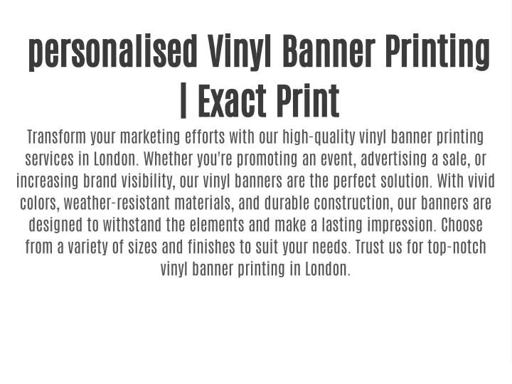 personalised vinyl banner printing exact print