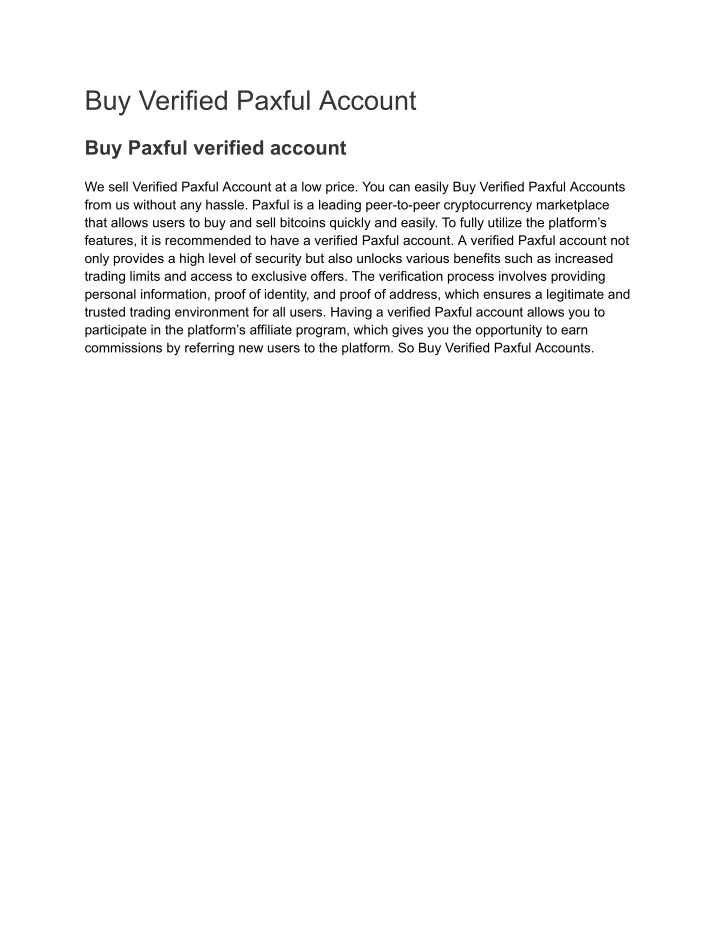 buy verified paxful account