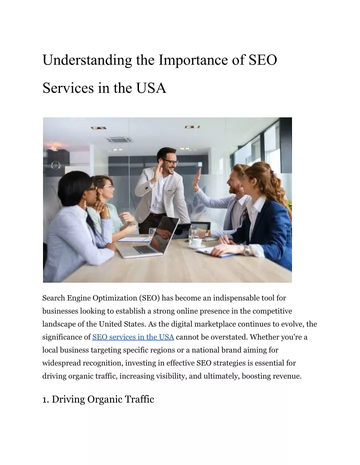 understanding the importance of seo