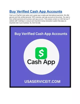 5 Best Site To Buy Verified CashApp Accounts